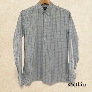 J.Crew Slim Untucked Shirt Plaid Flex Preppy Officecore Smart Casual Men's L